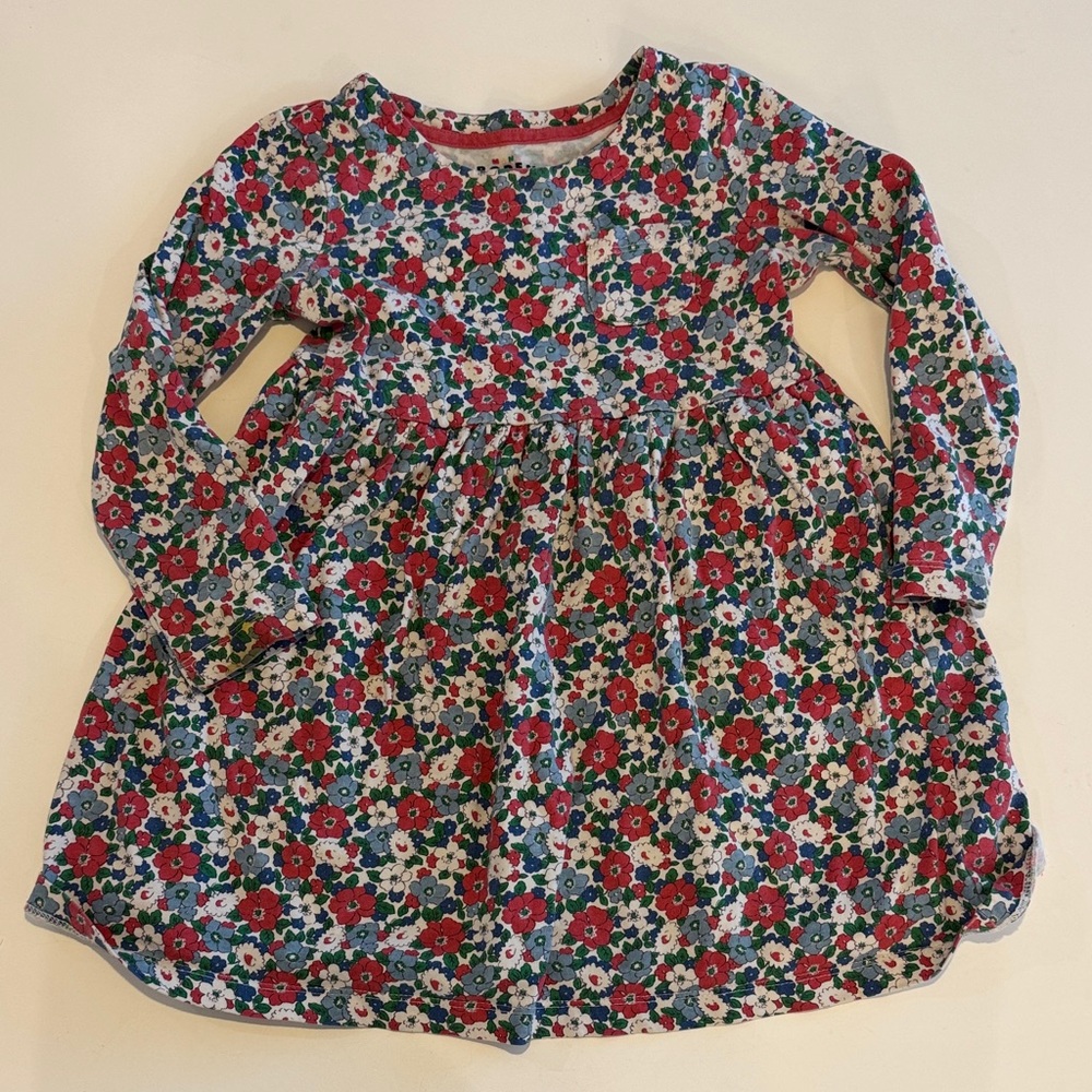 Mini Biden Girls 4-5Y Floral Long Sleeve Kids Dress